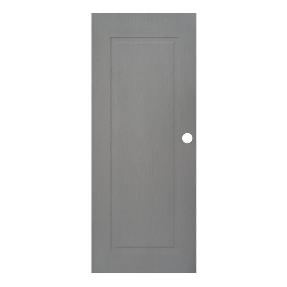 ประตูภายใน UPVC AZLE MDI-7 1 ฟัก 80X200 ซม. สีเทา เจาะลูกบิด
