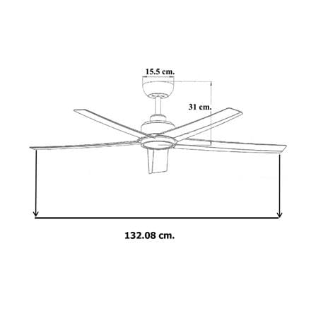 พัดลมโคมไฟ LED WINFAVOUR DC77 52 นิ้ว 18 วัตต์ DAYLIGHT/COOL WHITE/WARM WHITE สีดำ_2