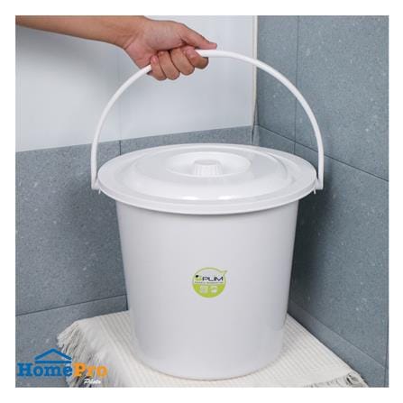 ถังน้ำกลมมีฝา PLIM 20 ลิตร สีขาว_4
