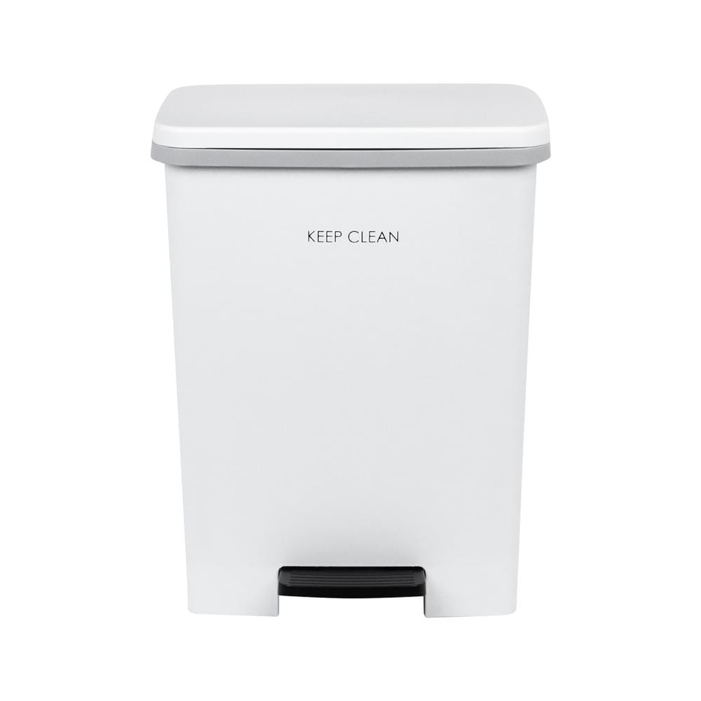 ถังขยะเหยียบเหลี่ยม ACCO SOFT CLOSE 20 ลิตร สีขาว