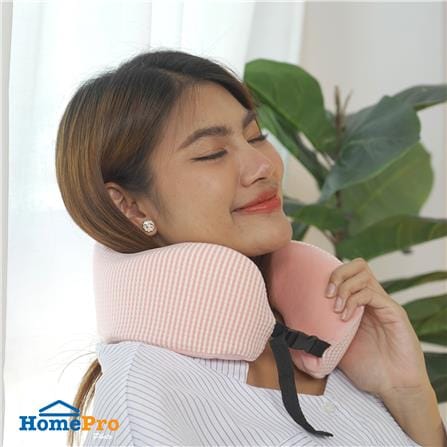หมอนรองคอ HOME LIVING STYLE TINA 8.5X8.5 นิ้ว สีชมพู_6
