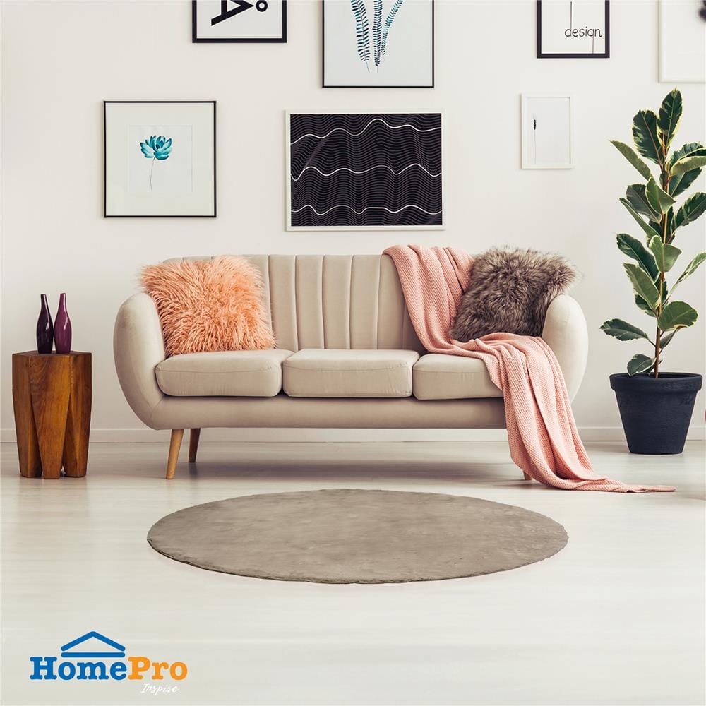 พรม HOME LIVING STYLE EMILY 120X120 ซม. สีน้ำตาล