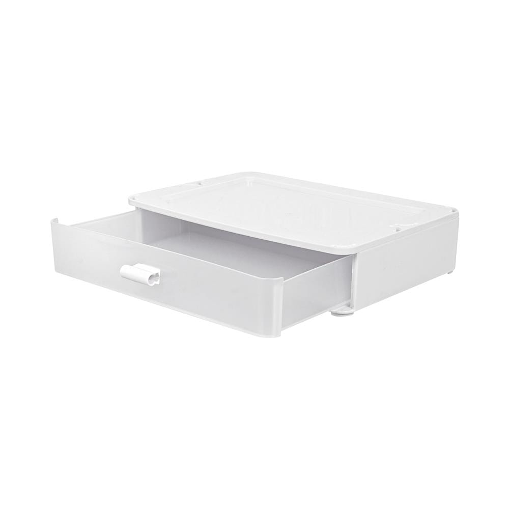 กล่องลิ้นชัก 1 ช่อง STACKO 22.9x16.6x5.1 ซม. สีขาว