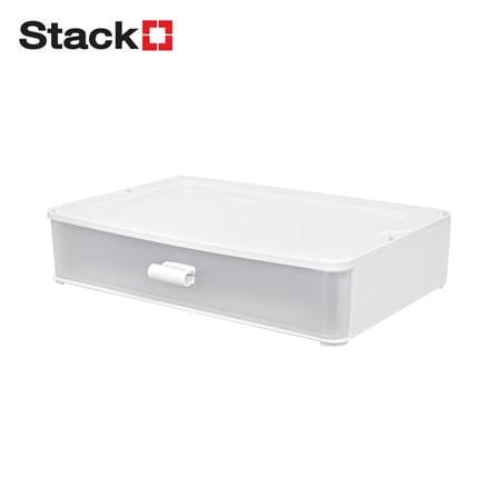 กล่องลิ้นชัก 1 ช่อง STACKO 22.9x16.6x5.1 ซม. สีขาว_0