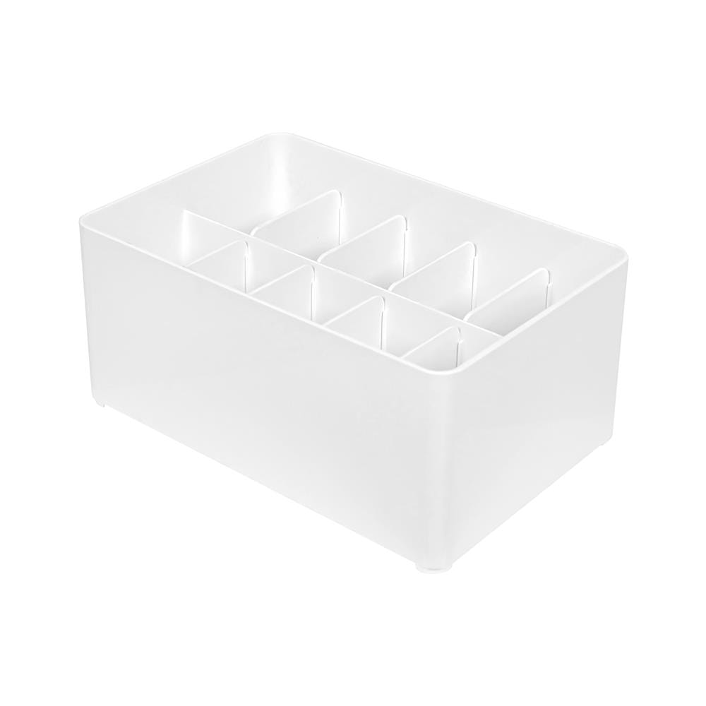 กล่องแบ่งช่องมีฝา STACKO 15.2x22.80x11.9 ซม. สีขาว