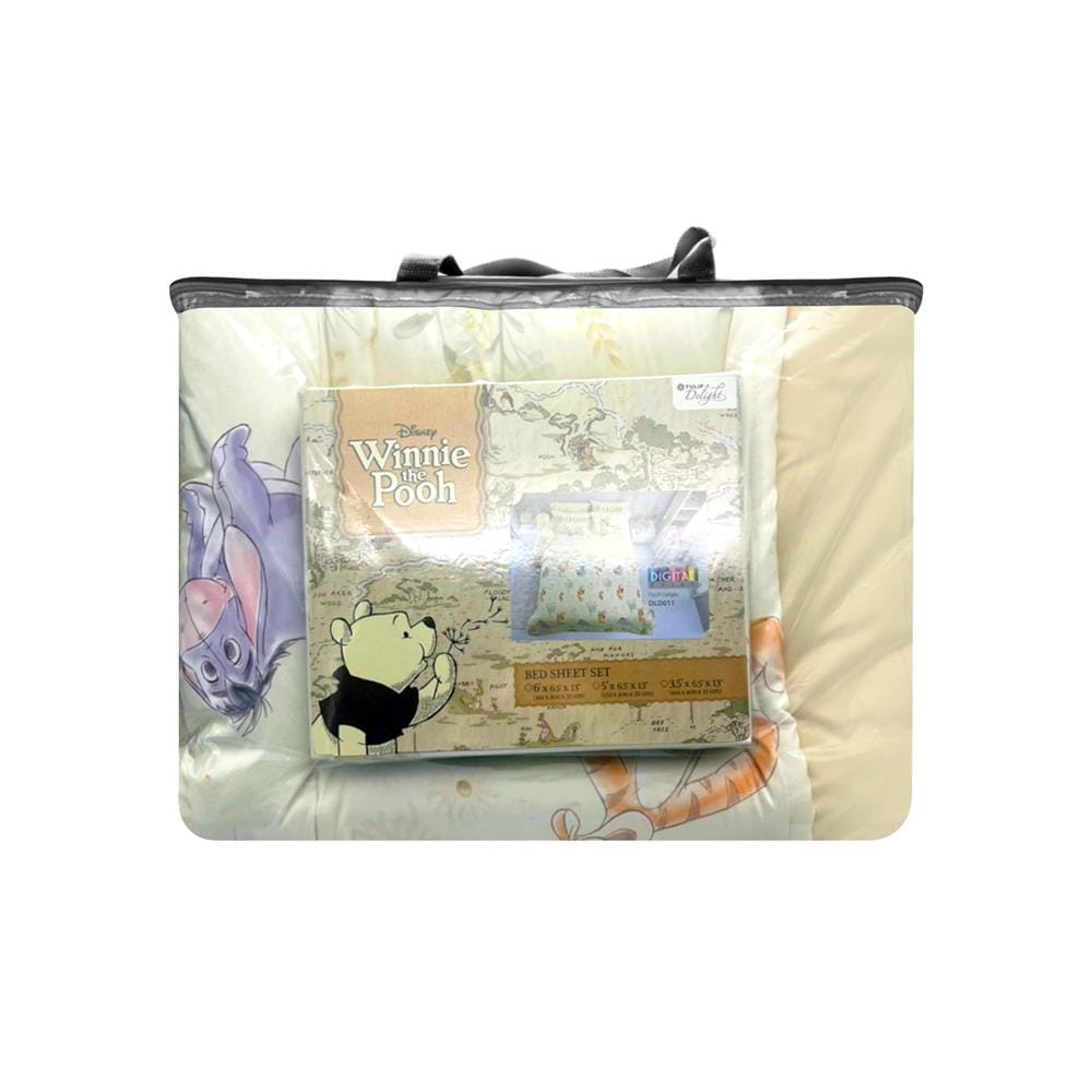 ชุดผ้าปูที่นอน 3.5 ฟุต 4 ชิ้น TULIP POOH 60259-DLD011