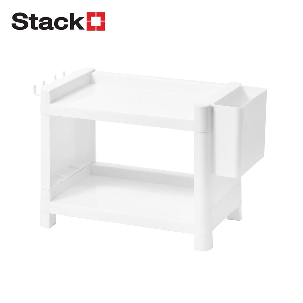 ชั้นวางของ 2 ชั้น STACKO 30.1x15.10x18.2 ซม. สีขาว
