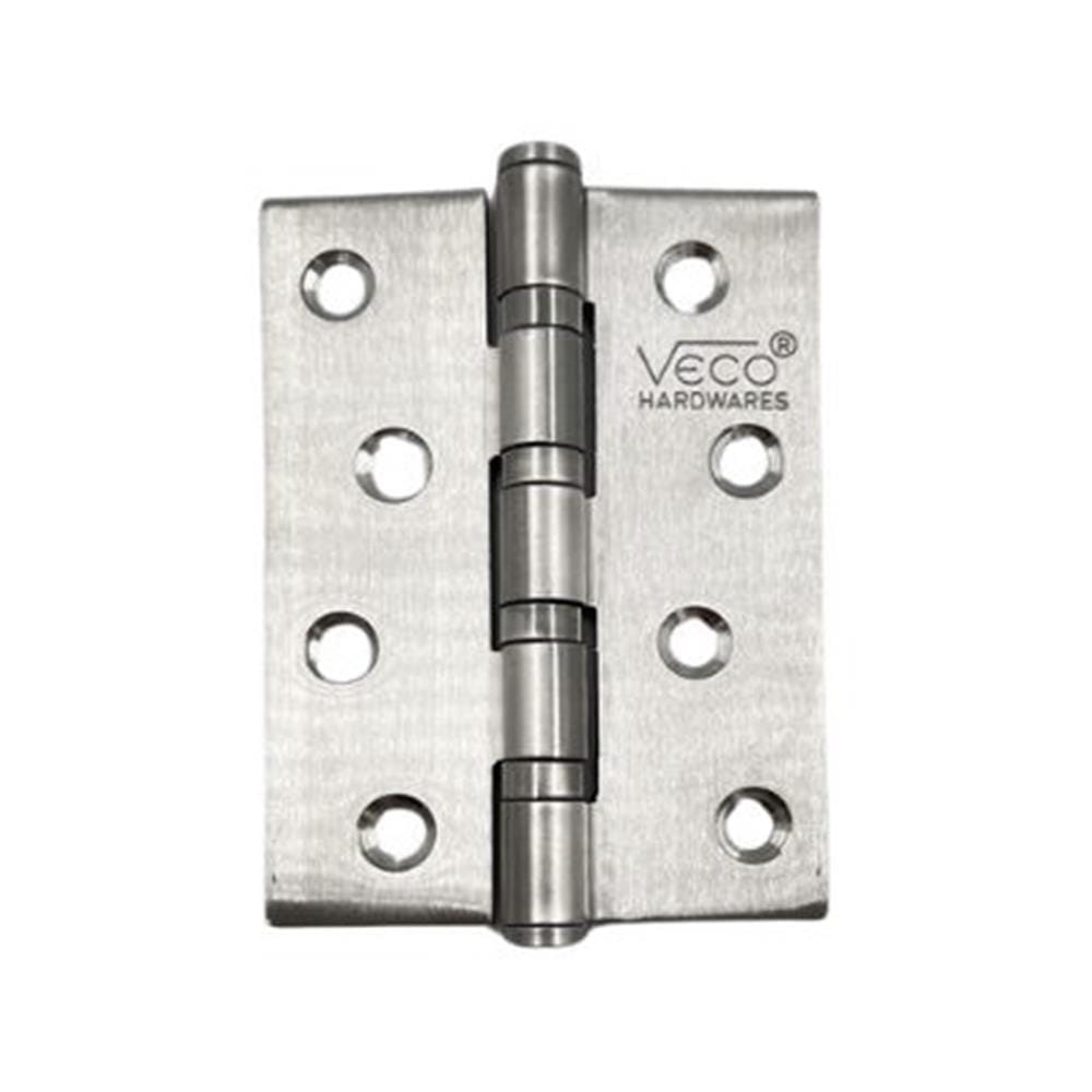 บานพับ 4X3 นิ้ว X 2 มม. VECO 4BB 4320 สีสเตนเลส แพ็ก 4 ชิ้น