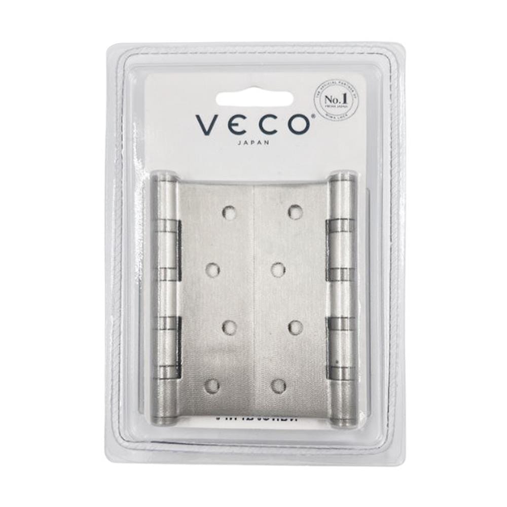 บานพับ 4X3 นิ้ว X 2 มม. VECO 4BB 4320 สีสเตนเลส แพ็ก 4 ชิ้น