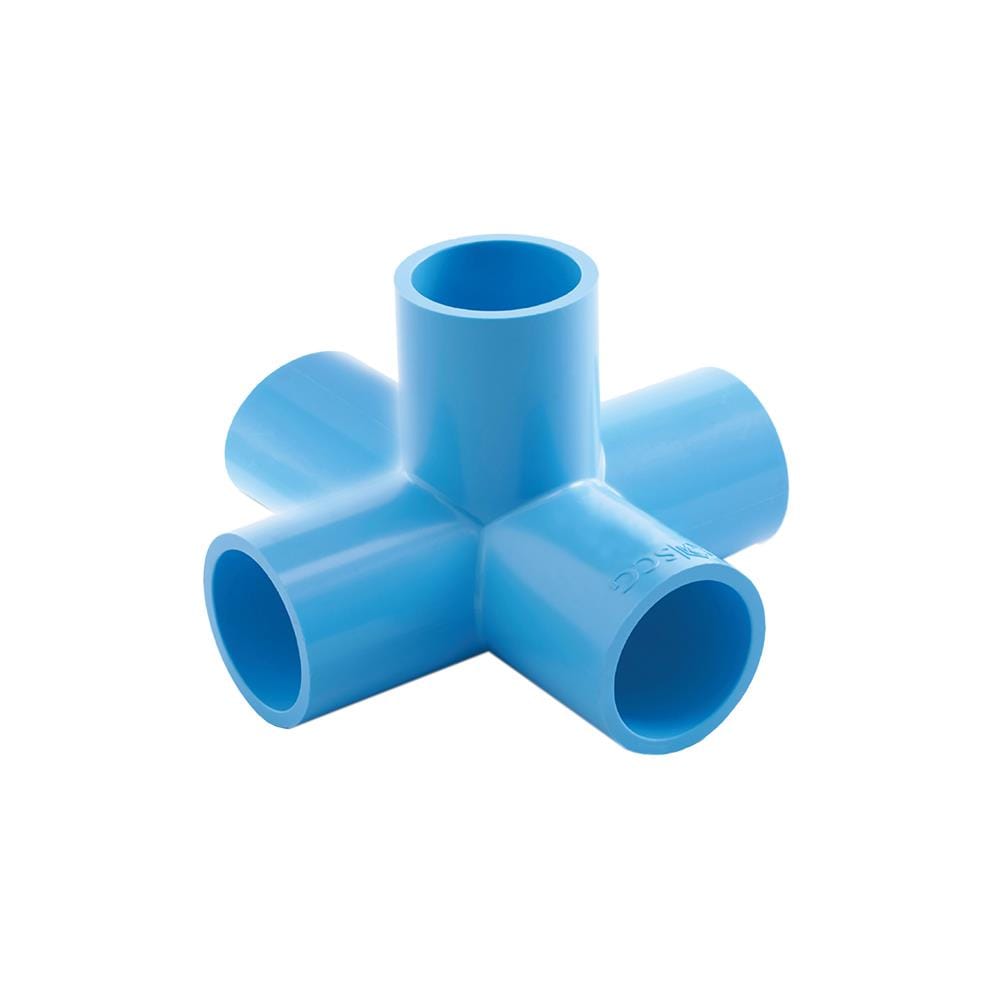 ห้าทางตั้งฉาก PVC SCG 1 นิ้ว สีฟ้า