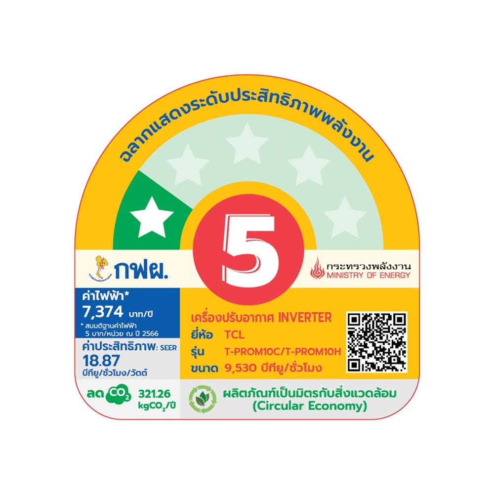 แอร์ผนัง TCL T-PROM10 9530 บีทียู อินเวอร์เตอร์
