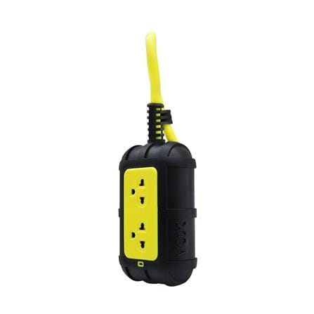 บล็อกยาง 2 ช่อง พร้อมสาย VOX 3X2.5 ตร.มม. 20 ม. สีเหลือง/ดำ_2