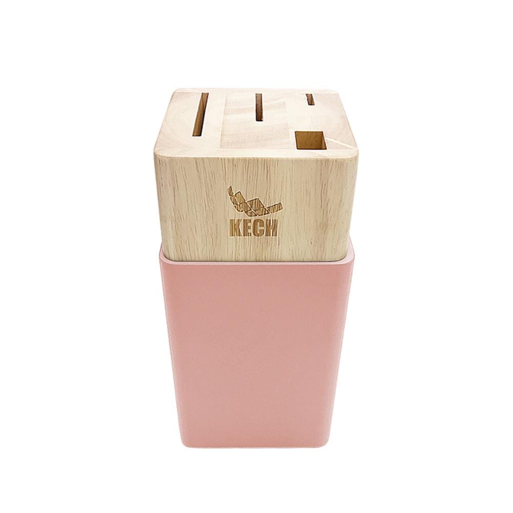 ชุดมีดกรรไกรพร้อมที่เสียบ KECH CHIC 5 ชิ้น สีชมพู