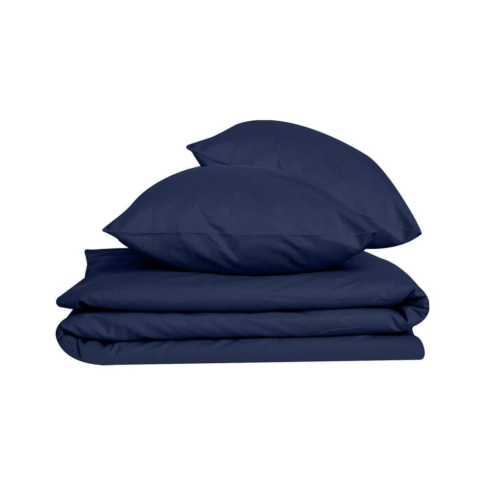 ชุดผ้าปูที่นอน 5 ฟุต 3 ชิ้น BED CLIP MICROTEX สี NAVY BLUE