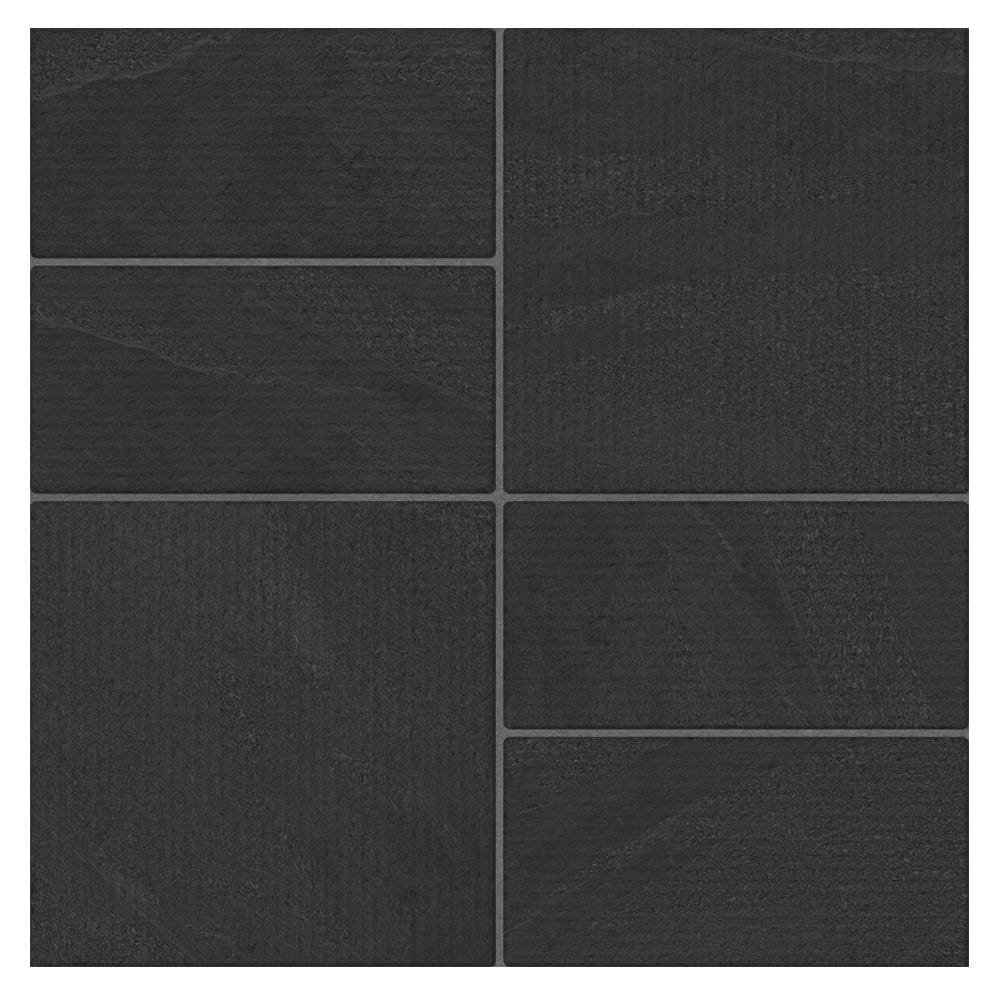 กระเบื้องพื้นพอร์ซเลน  16x16 นิ้ว COTTO กริดสโตน เทาเข้ม HYG PM 0.96 ตร.ม.