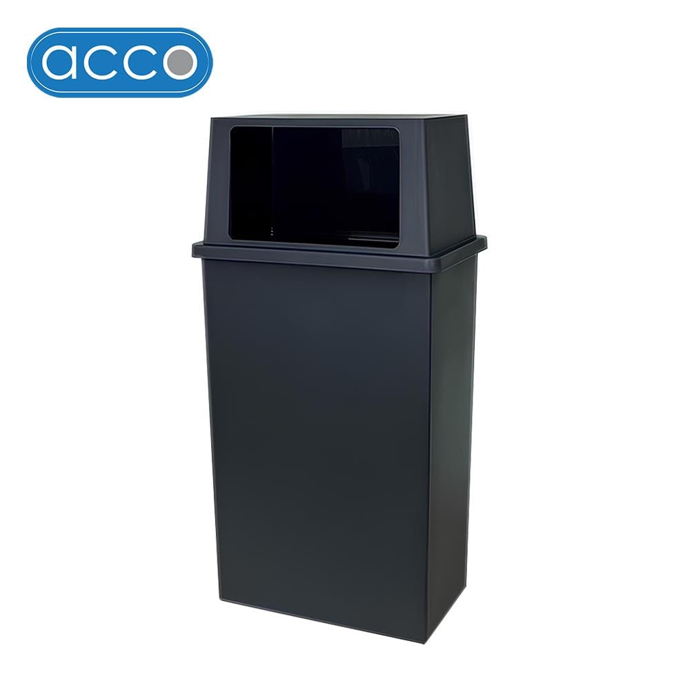 ถังขยะเหลี่ยม ACCO 40 ลิตร สีเทาเข้ม