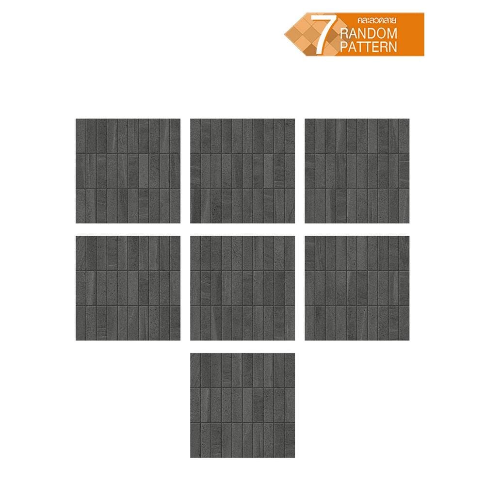 กระเบื้องพื้นพอร์ซเลน  16x16 นิ้ว COTTO เมทริกซ์ กราไฟต์ เทา PM 0.96 ตร.ม.