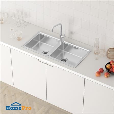 ซิงค์ฝัง 2 หลุม MEX ELB120BM สีเงิน_2