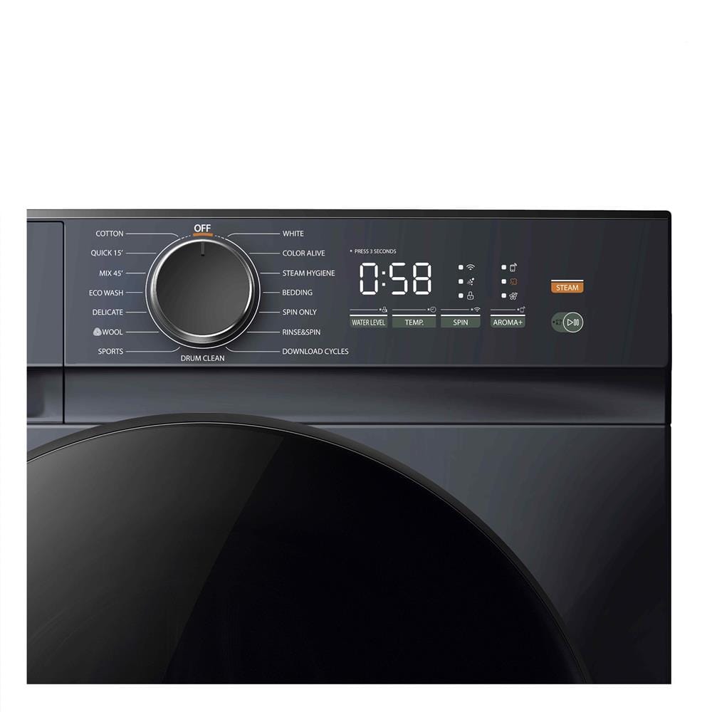 เครื่องซักผ้าฝาหน้า TOSHIBA TW-T21BU105UWT(MG) 9.5 กก. 1200RPM อินเวอร์เตอร์ สีเทา