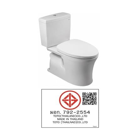 สุขภัณฑ์ 2 ชิ้น TOTO CST230P 3/4.8 ลิตร สีขาว_2