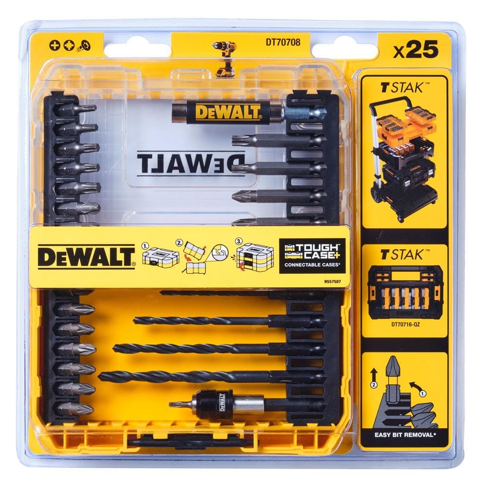 ชุดดอกไขควงและดอกสว่าน DEWALT DT70708-QZ 25 ชิ้น