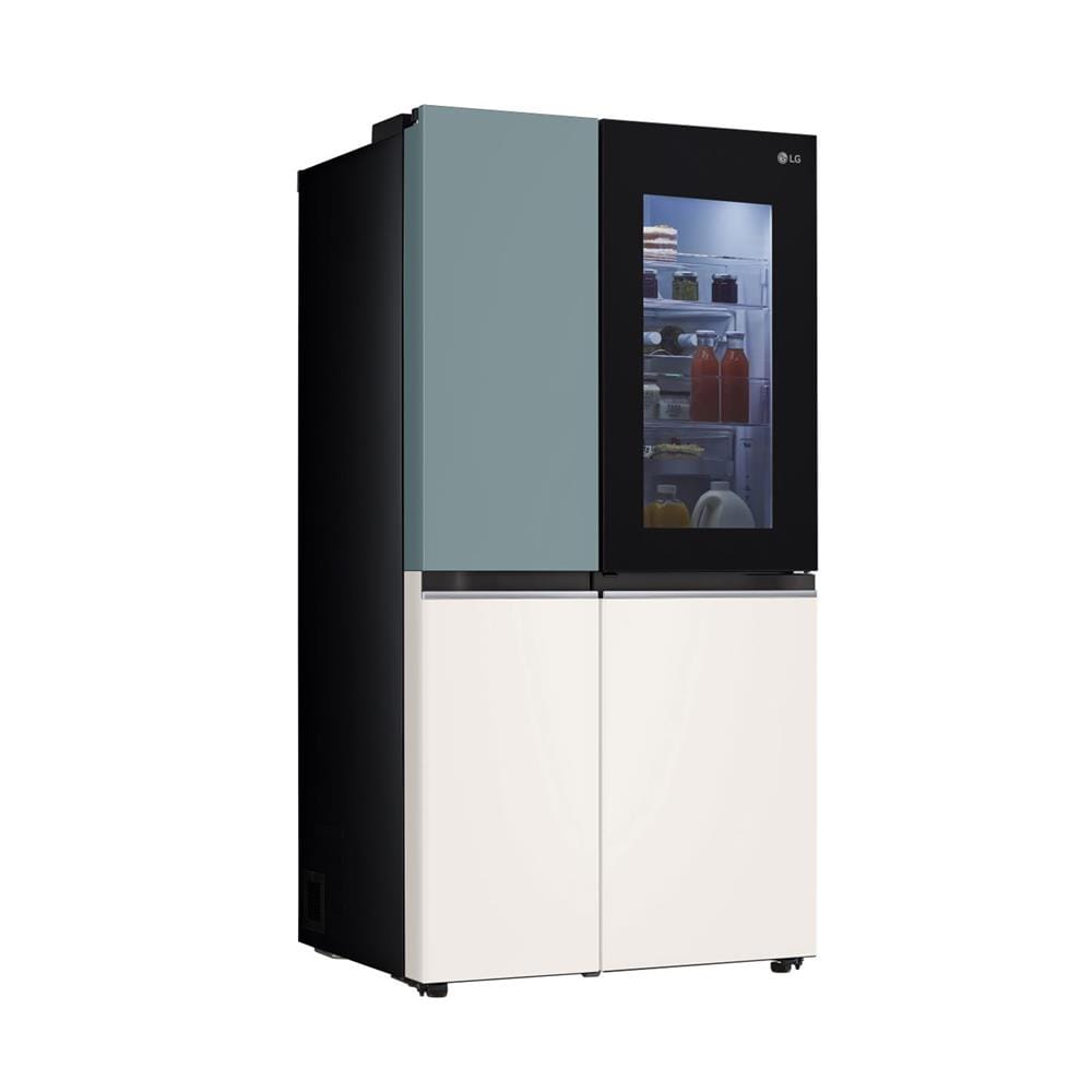 ตู้เย็น SIDE BY SIDE LG GC-Q257CMFW.ATEPLMT 23.1 คิว สีเขียวเบจ