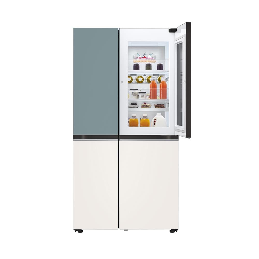 ตู้เย็น SIDE BY SIDE LG GC-Q257CMFW.ATEPLMT 23.1 คิว สีเขียวเบจ