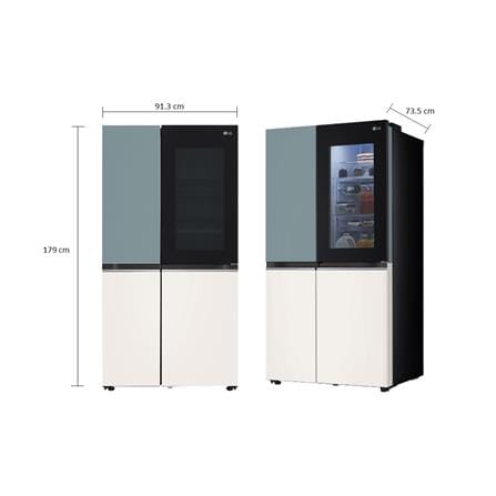 ตู้เย็น SIDE BY SIDE LG GC-Q257CMFW.ATEPLMT 23.1 คิว สีเขียวเบจ_7