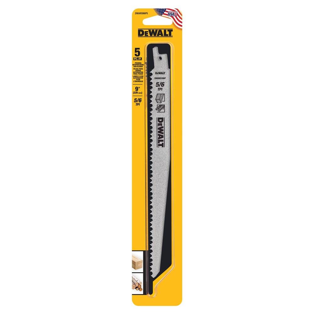 ใบเลื่อยชักตัดไม้ DEWALT DWAR596P5 9 นิ้ว แพ็ก 5 ชิ้น