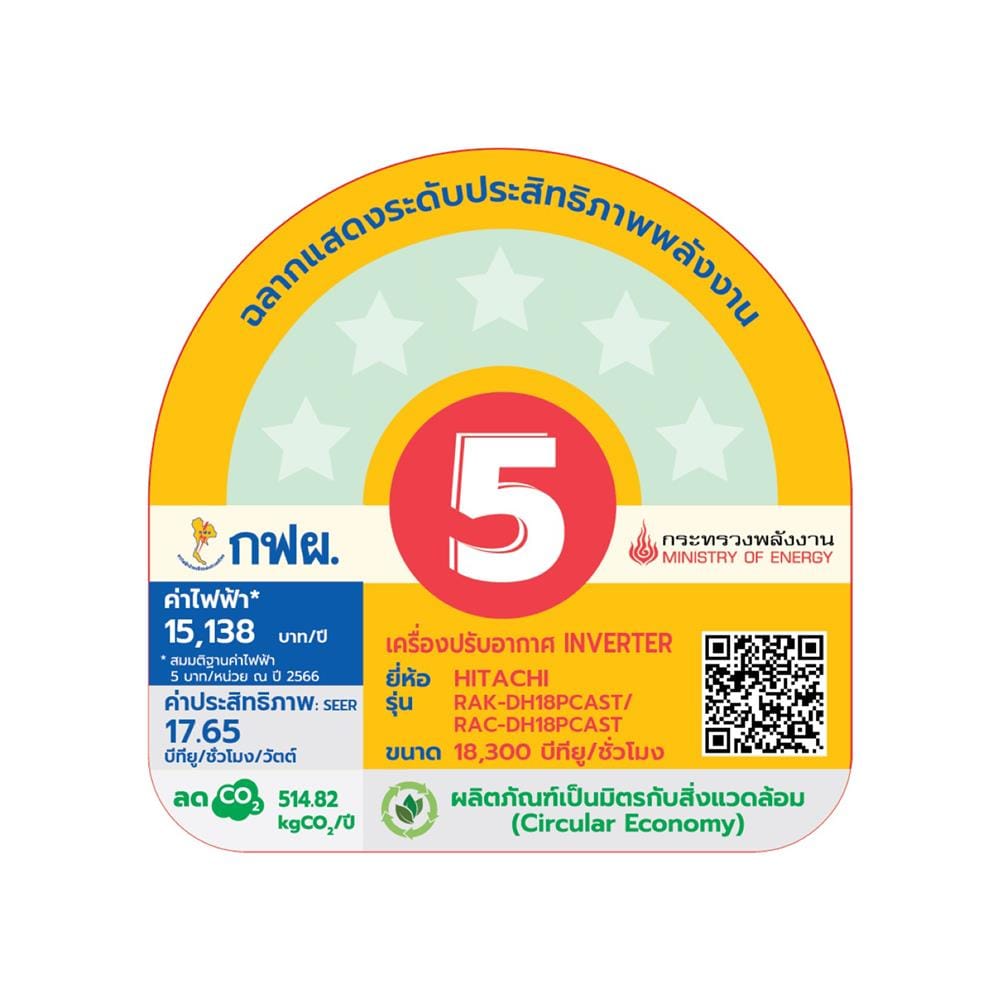 แอร์ผนัง HITACHI RAK/RAC DH18PCAST_N 18300 บีทียู อินเวอร์เตอร์