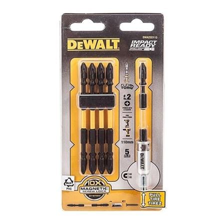 ชุดดอกไขควง DEWALT DWA2SD110 110 มม. 5 ชิ้น_2