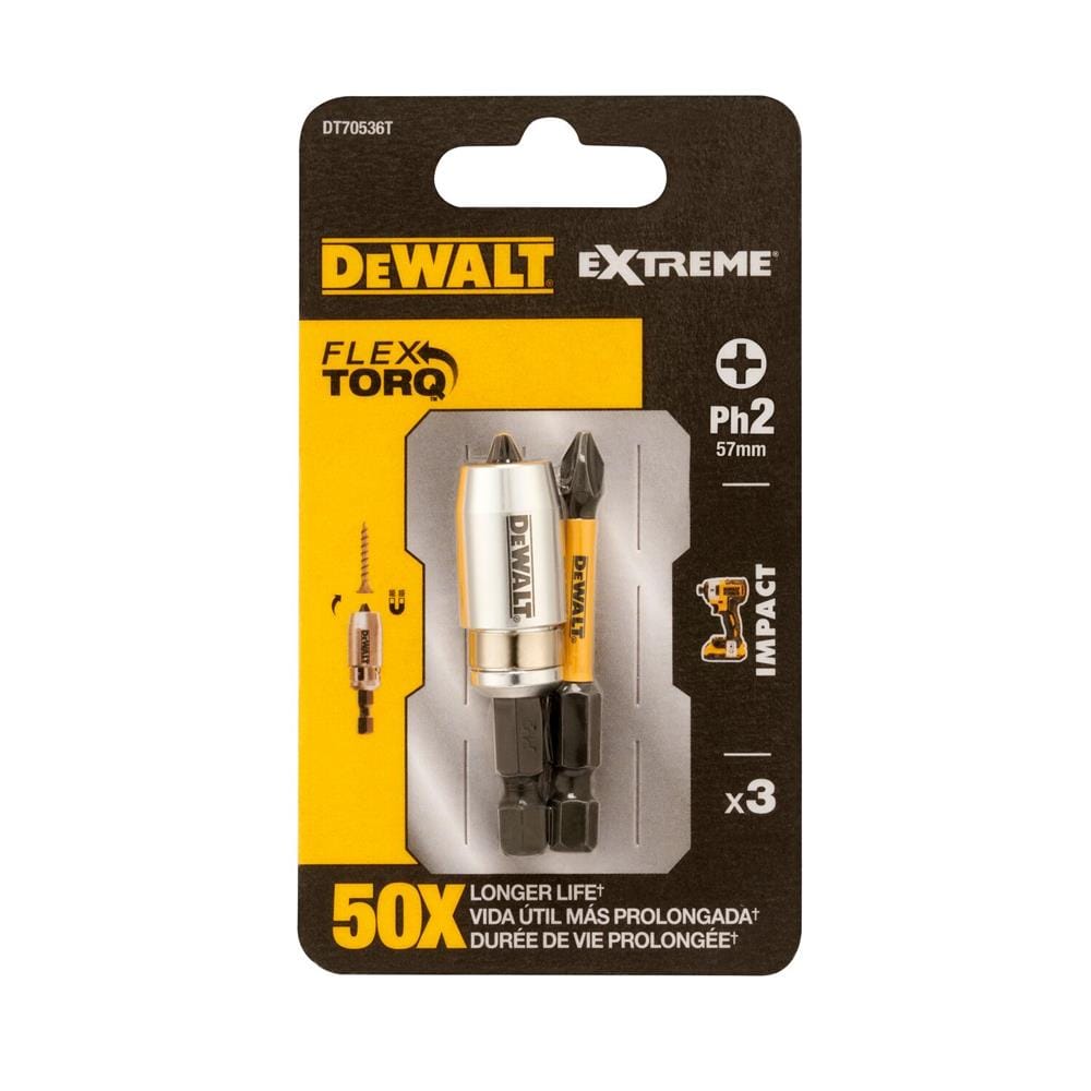 ดอกไขควงแม่เหล็ก DEWALT DT70536T-QZ 50 มม. แพ็ก 2 ชิ้น