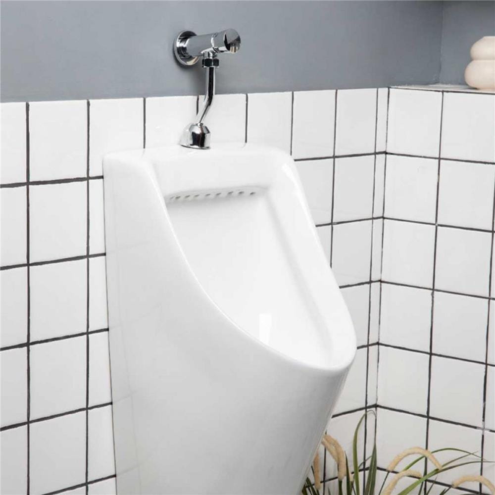 ฟลัชวาล์วโถชายท่อโค้ง RASLAND L1211-L56999 สีโครม