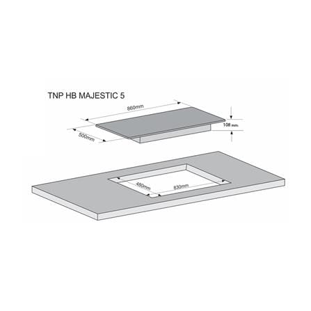 เตาฝังแก๊ส TECNOPLUS HOB TNP HB MAJESTIC 5 86 ซม._3