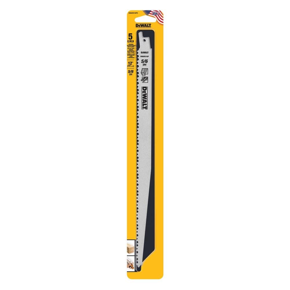 ใบเลื่อยชักตัดไม้ DEWALT DWAR516P5 12 นิ้ว แพ็ก 5 ใบ