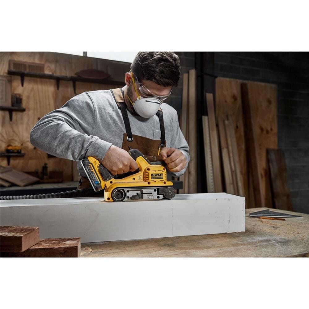 เครื่องขัดกระดาษทรายสายพานไร้สาย (เฉพาะตัวเครื่อง) DEWALT DCW220N-XJ 18 โวลต์ (สูงสุด 20 โวลต์)
