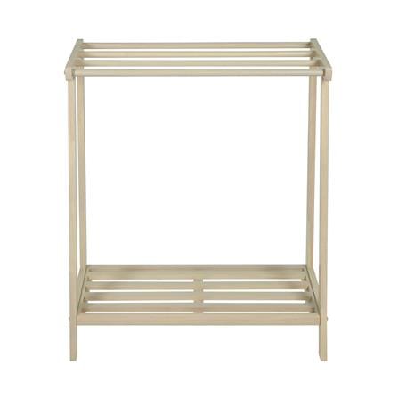 ราวพาดผ้าไม้ยางพารา 4 เส้น PLIM MACHI 75 ซม. สีไวท์โอ๊ค_2