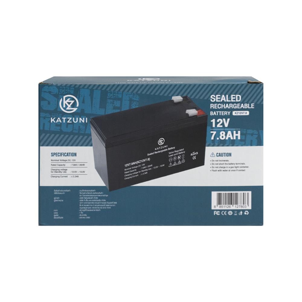 แบตเตอรี่แห้ง KATZUNI 12V7.8AH (KZ12V7.8)