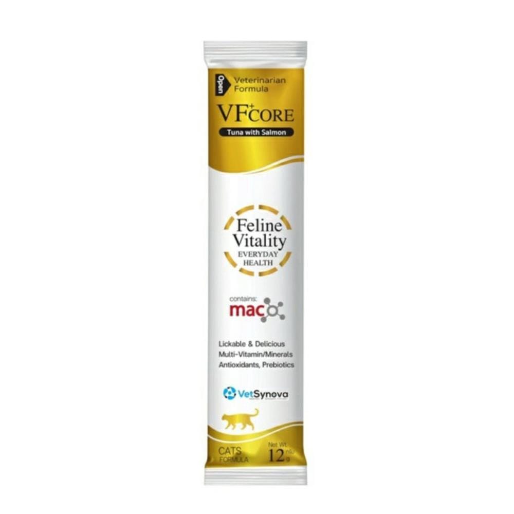 ขนมแมวเลียเสริมวิตามิน VF+CORE VITALITY TUNA WITH SALMON 12 ก.