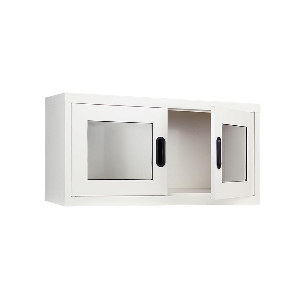ตู้เหล็กบานเปิดกระจก KIOSK MAX-012 สีขาว