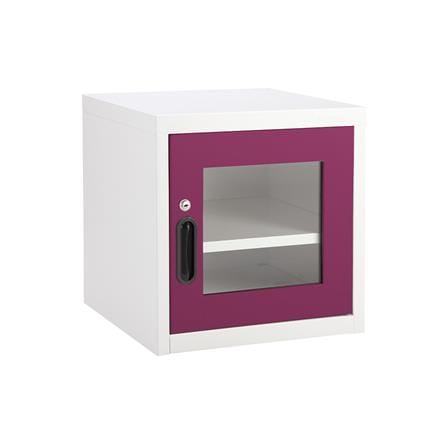 ตู้เหล็กบานเปิดกระจก KIOSK UNI-2 สีม่วง_1