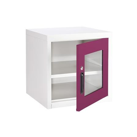 ตู้เหล็กบานเปิดกระจก KIOSK UNI-2 สีม่วง_2