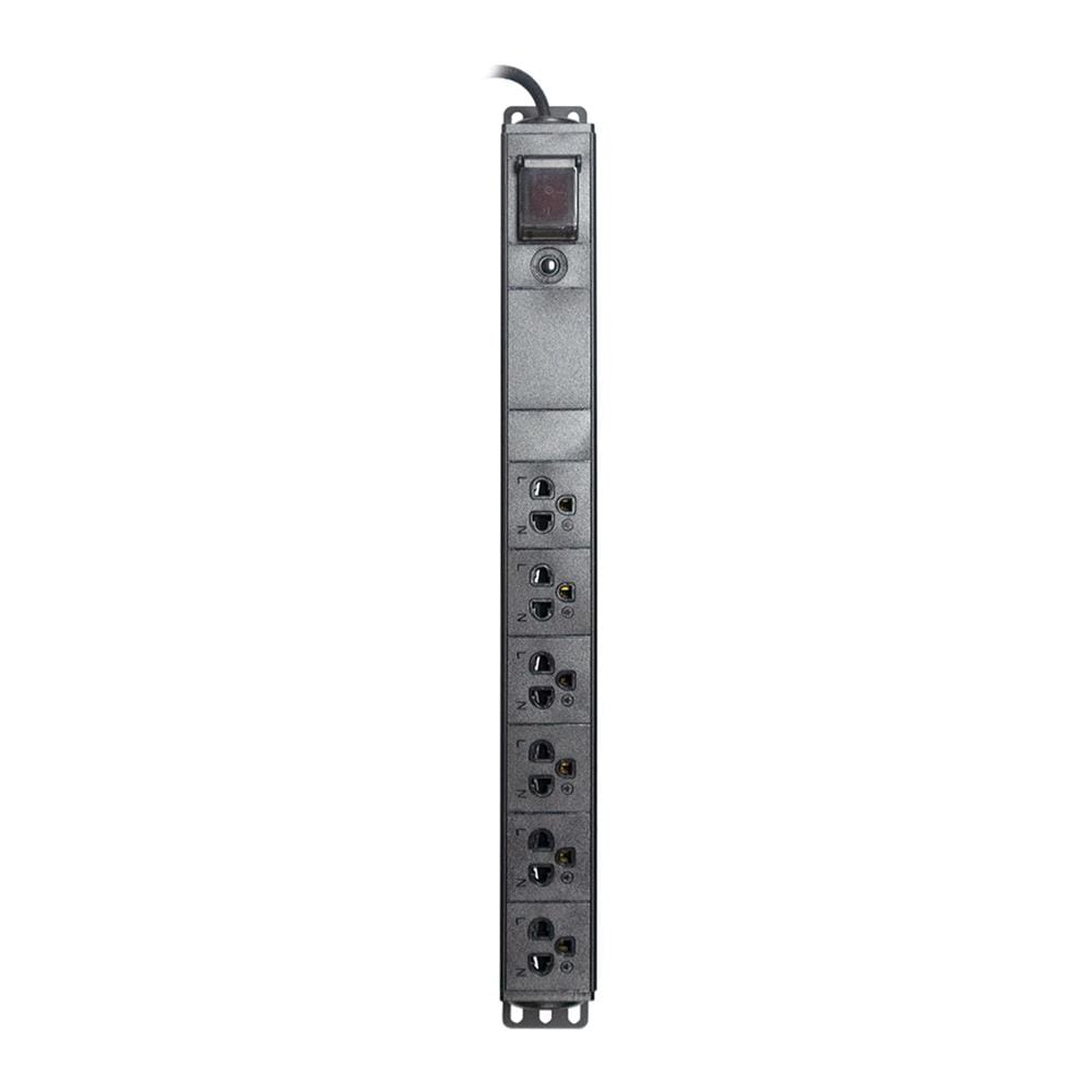 รางปลั๊กไฟตู้ RACK 6 ช่อง 1 สวิตซ์ GLINK GPDU-07K 2 ม.