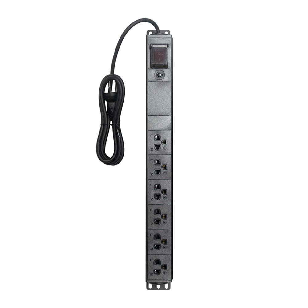 รางปลั๊กไฟตู้ RACK 6 ช่อง 1 สวิตซ์ GLINK GPDU-07K 2 ม.