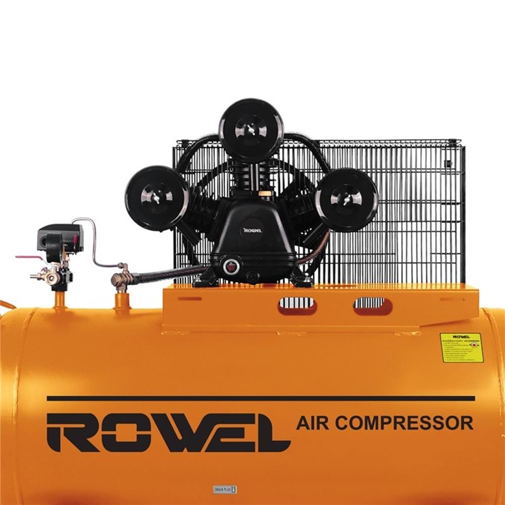 ปั๊มลมสายพานพร้อมมอเตอร์ ROWEL RW 653/200 3 แรงม้า 200 ลิตร