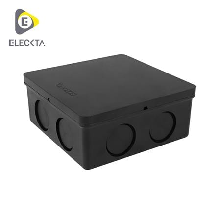 กล่องพักสายสี่เหลี่ยม ELECKTA 4X4 นิ้ว สีดำ_0