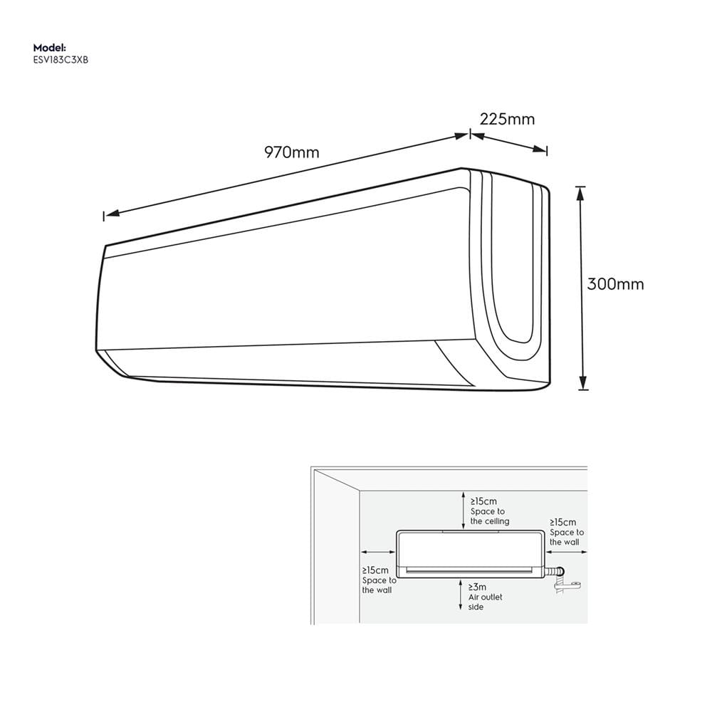 แอร์ผนัง ELECTROLUX ESV183C3XB 18000 บีทียู อินเวอร์เตอร์
