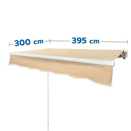 กันสาดผ้าพับได้ SUNSHIELD 395x300 ซม. สีเบจ_0