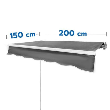 กันสาดผ้าพับได้ SUNSHIELD 200x150 ซม. สีเทาเข้ม_0