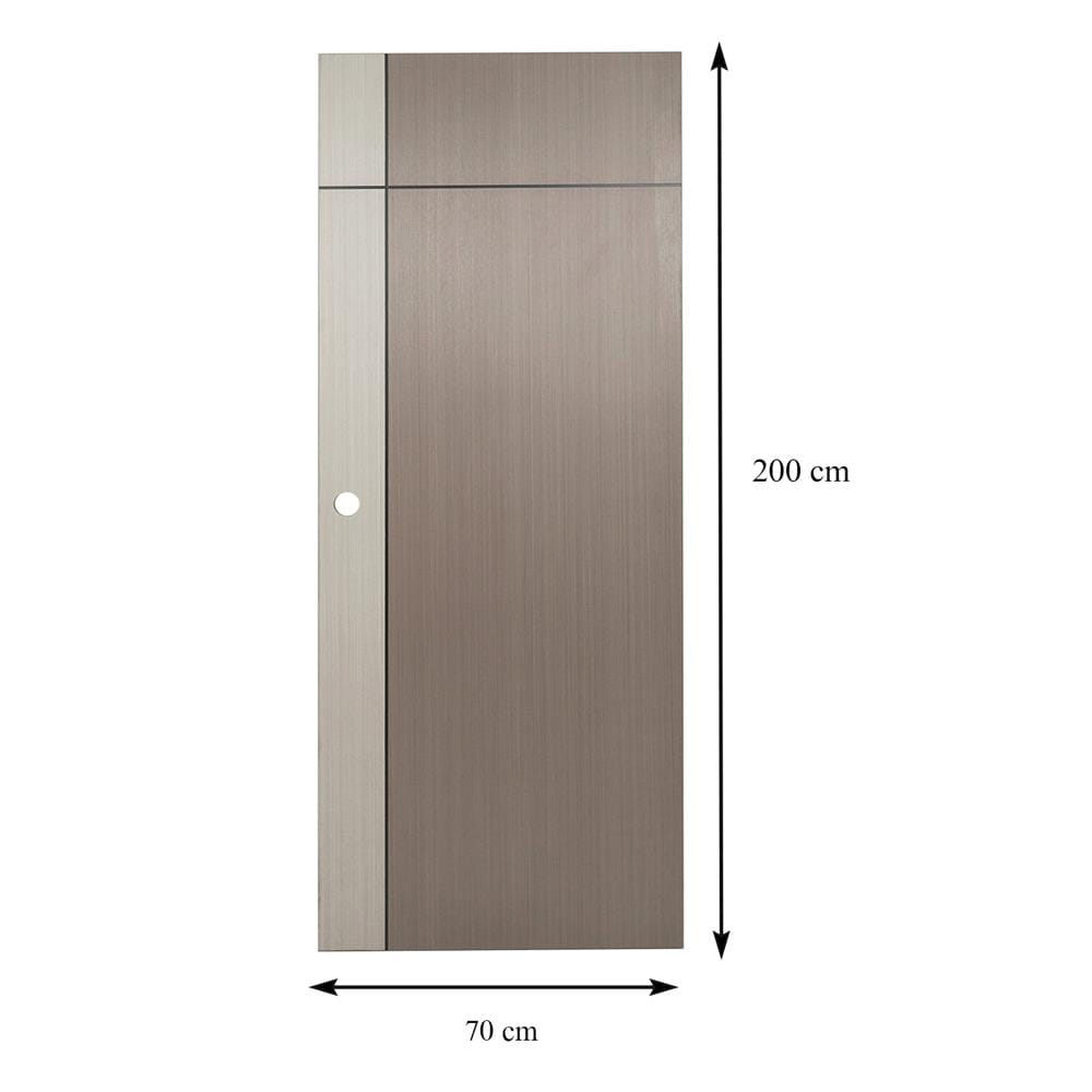 ประตูห้องน้ำ UPVC AZLE L0A-G2C 70X200 ซม. สี ASH/STONE GREY เจาะลูกบิด